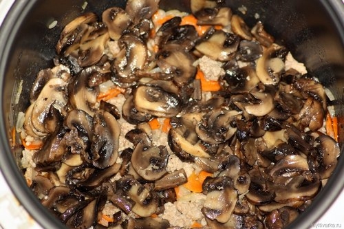 Гречневая каша с грибами и мясом в мультиварке