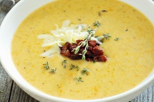 Домашний картофельный суп-пюре с беконом