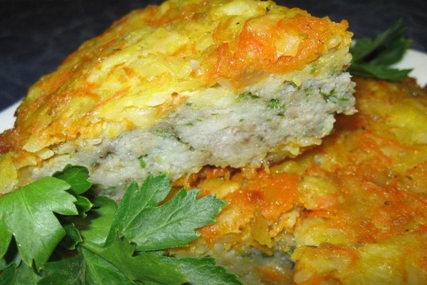 Запеканка из рыбного филе с овощами