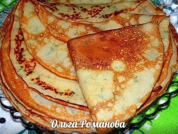 Картофельные ,заварные блины с зеленью