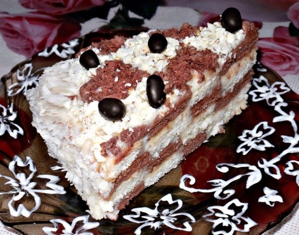 Шахматный тортик, очень вкусный