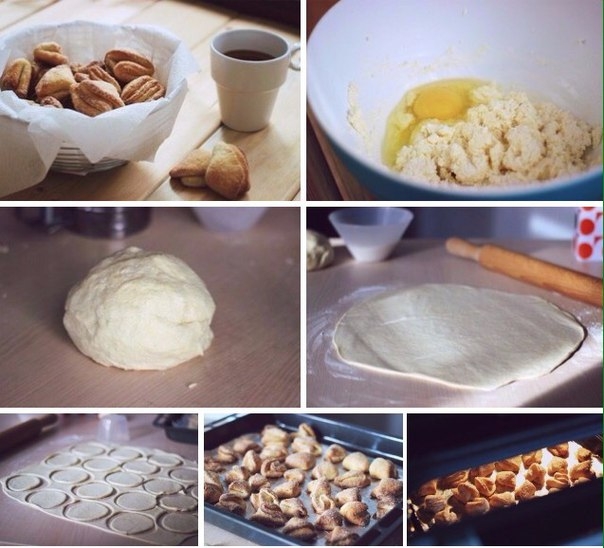 Творожные печеньки к чаю