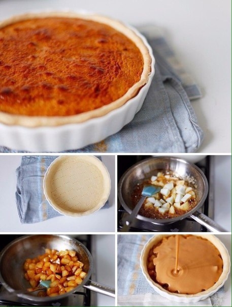 Пирожок с яблоками и вареной сгущенкой