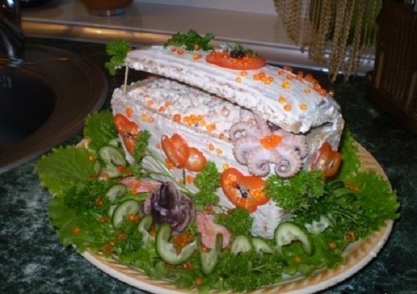 Салат "Сундучок с сокровищами". Салат "Сундучок с сокровищами".
