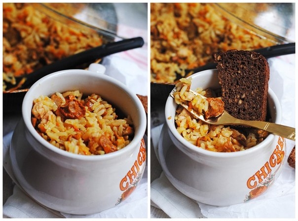 Плов с курицей и лисичками. Плов с курицей и лисичками.