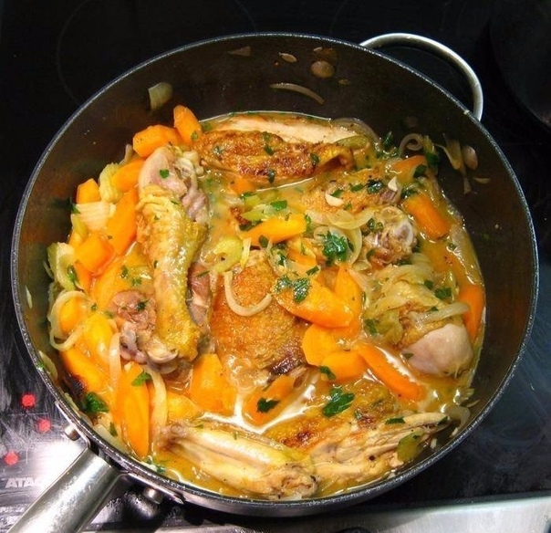 Аппетитное фрикасе из курицы