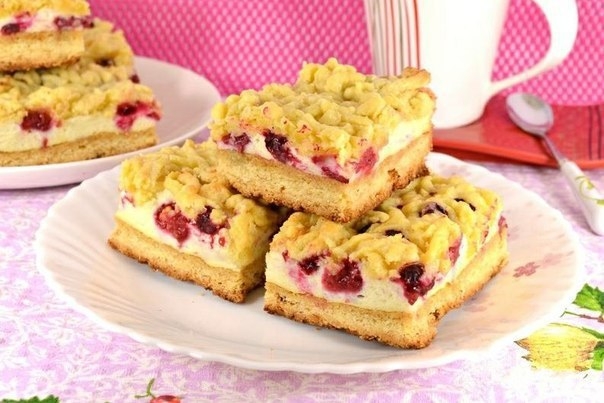 ВКУСНЕЙШИЙ ПЕСОЧНЫЙ ПИРОГ С ЯГОДАМИ