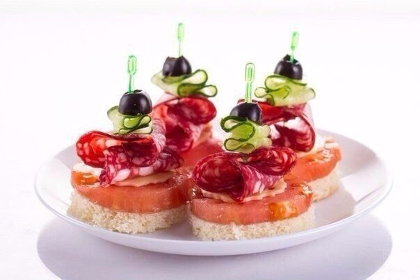 ТОП-10 рецептов вкусных и красивых канапе