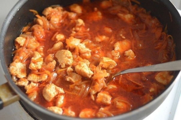 Аппетитный гуляш из курицы
