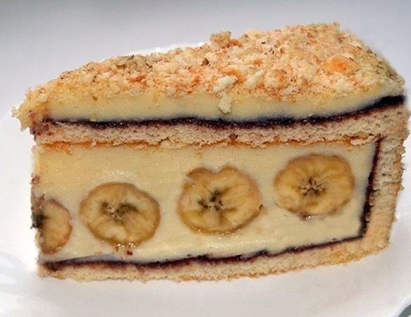Очень красивый и вкусный тортик с бананами