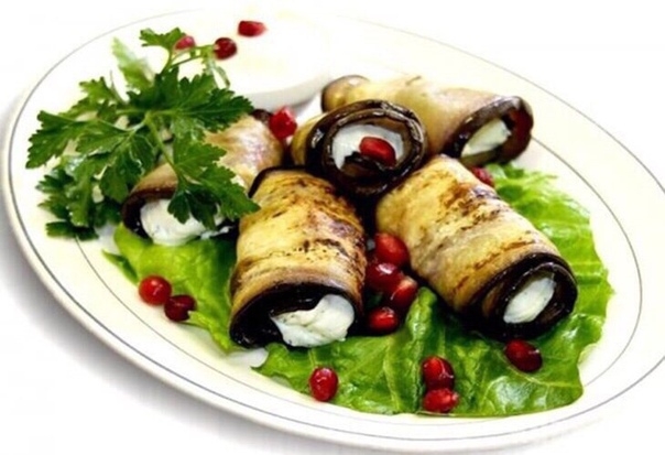 Вкусные рулетики из баклажанов