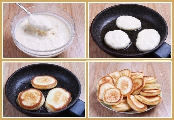 Вкусные, пышные, нежные оладьк к завтраку