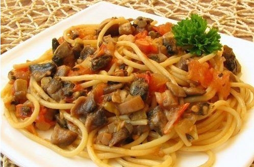 Лучшее спагетти с овощами и соевым соусом!