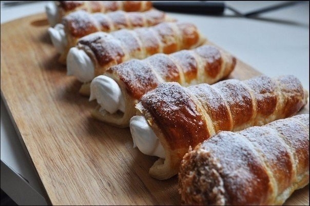 Вкуснейшие трубочки с белковым кремом