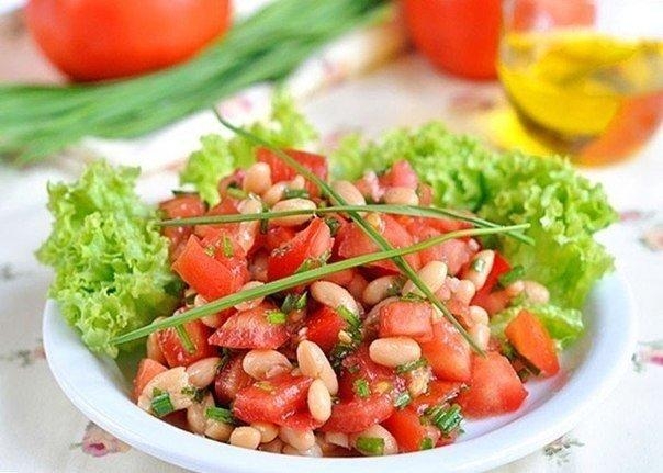 Летний салатик из фасоли