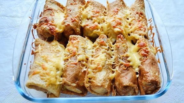 Блинчик с грибами и сыром