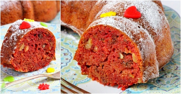 СВЕКОЛЬНЫЙ КЕКС С ОРЕХАМИ
