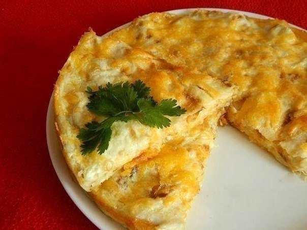 БЫСТРЫЙ ПИРОГ ИЗ ЛАВАША С СЫРОМ