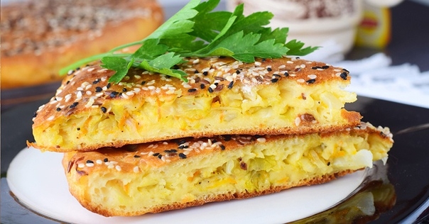 БЫСТРЫЙ ЗАЛИВНОЙ ПИРОГ С КАПУСТОЙ