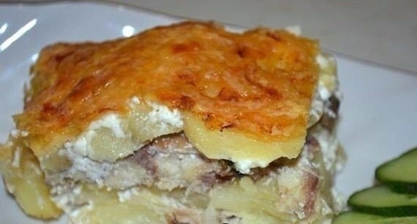 СЫТНАЯ КАРТОФЕЛЬНАЯ ЗАПЕКАНКА СО СКУМБРИЕЙ