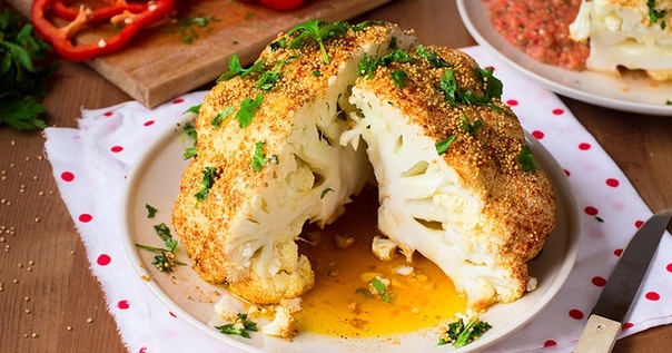 ЗАПЕЧЁННАЯ ЦВЕТНАЯ КАПУСТА СО СПЕЦИЯМИ