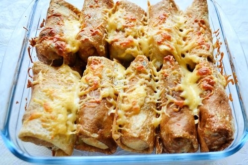 Блины по-итальянски с грибами и сыром Блины по-итальянски с грибами и сыром