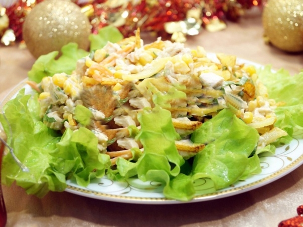 Салат с курочкой и морковкой по-корейски