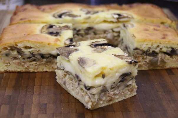 ЗАЛИВНОЙ ПИРОГ С КУРИЦЕЙ И ГРИБАМИ⠀ ЗАЛИВНОЙ ПИРОГ С КУРИЦЕЙ И ГРИБАМИ⠀