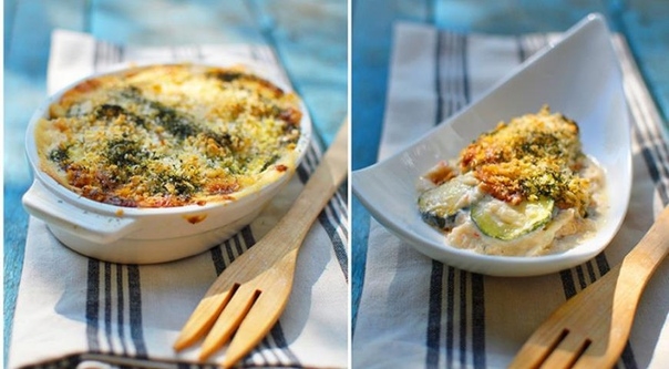 Гратен из цуккини под соусом бешамель