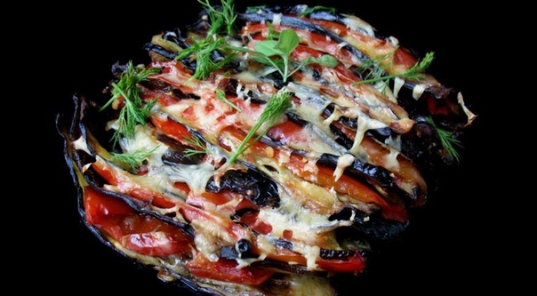 Тьан из баклажанов, перцев, томатов