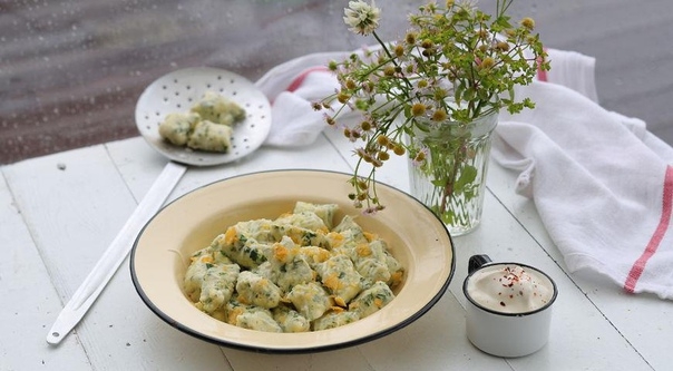 Ленивые вареники с травами Ленивые вареники с травами