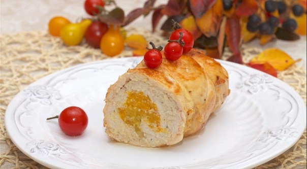 Рулетики из куриного филе с тыквой Рулетики из куриного филе с тыквой