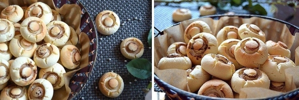 Аппетитное печенье в форме шампиньонов наполнит дом чудесным ароматом Аппетитное печенье в форме шампиньонов наполнит дом чудесным ароматом