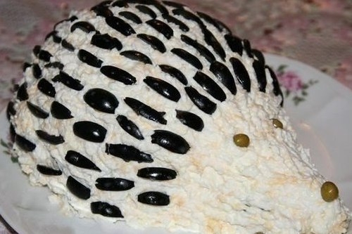 Салат «Ежик» с куриным филе