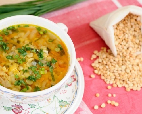 Постный суп с горохом. Для него Вам нужно: