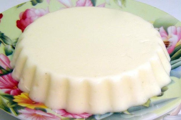 Желе на сметане с бананом