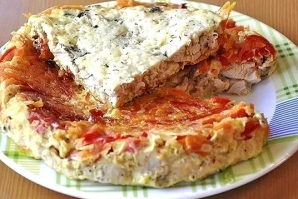 Запеканка из куриной грудки в сливках
