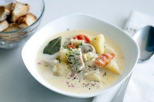 Суп с плавленым сыром и куриной грудкой