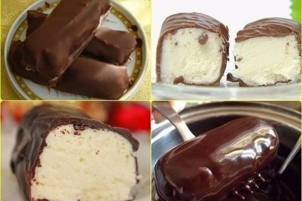 Творожные сырки с начинкой в шоколаде