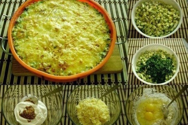 Запеченные кабачки с сыром в сметанном соусе
