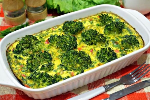 Запеканка из яиц с брокколи