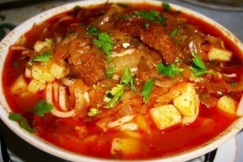 Густой суп «Шурпа» с говядиной