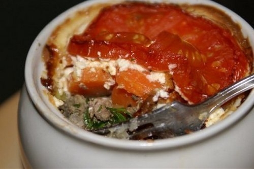 Овощи с куриной печенью в горшочках Овощи с куриной печенью в горшочках