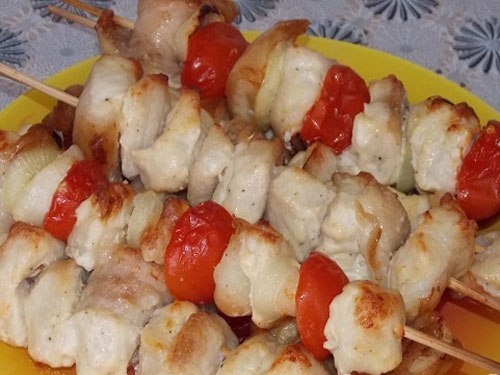 Шашлык из рыбы в духовке