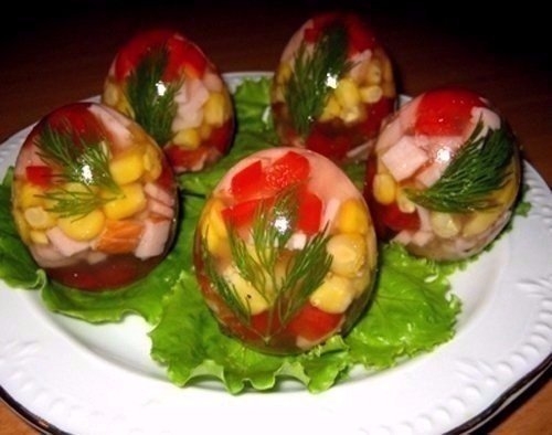 Заливные яйца. Заливные яйца.