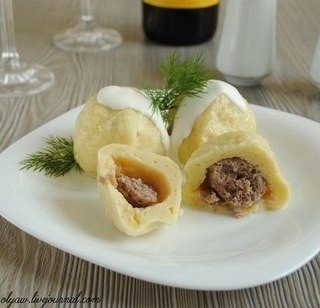 Картофельные клёцки с мясом Картофельные клёцки с мясом
