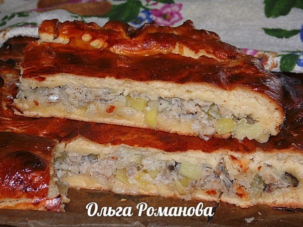 Пирог со скумбрией и картошкой