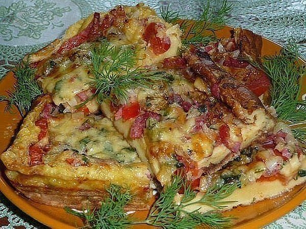 Пицца-омлет - супер идея! Очень просто и вкусно, а главное - быстро!