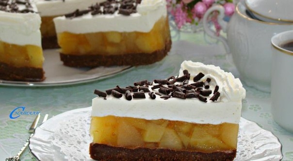 Яблочно-ванильный чизкейк Яблочно-ванильный чизкейк