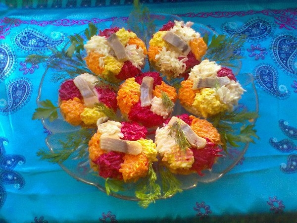 Красочные бутерброды.